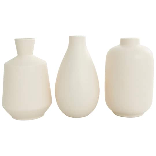 Cream Minimalistic Ceramic Vase Set